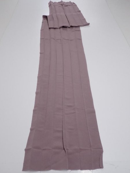 Photo5: 2V07z130  Japanese Kimono Crepe Silk  FABRIC Plain Ash rose 81.9x14.0 (5)