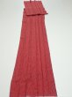 Photo5: 2V07z100  Japanese Kimono Silk  FABRIC Mokume shibori Dull red 77.2x13.8 (5)