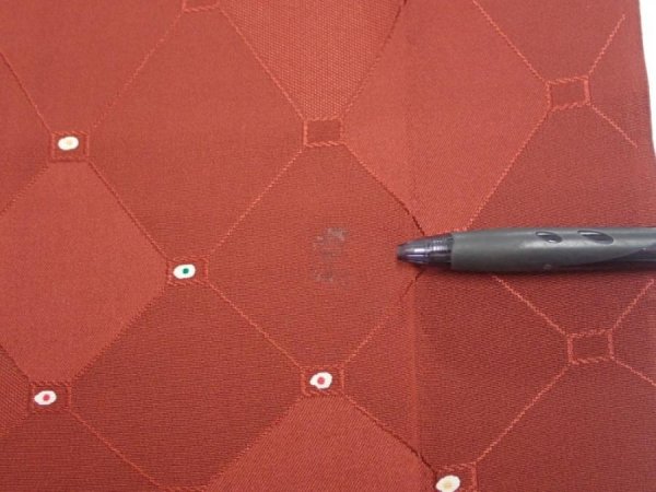 Photo8: 2P05z50  Japanese Kimono Silk  FABRIC  Brown 50.8x10.2 (8)