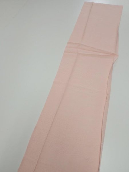 Photo3: 2P05z40  Japanese Kimono Silk  FABRIC  Pink 49.6x9.4 (3)