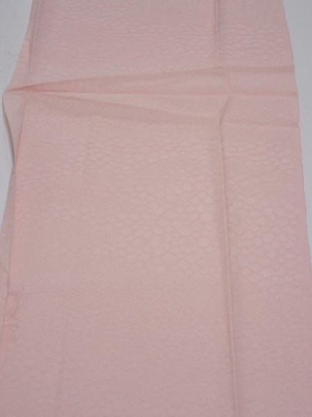 Photo2: 2P06z40  Japanese Kimono Silk  FABRIC  Pink 48.8x9.4 (2)