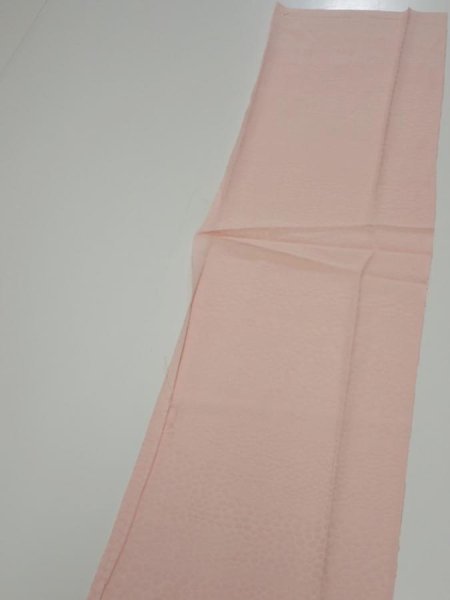Photo4: 2P06z40  Japanese Kimono Silk  FABRIC  Pink 48.8x9.4 (4)