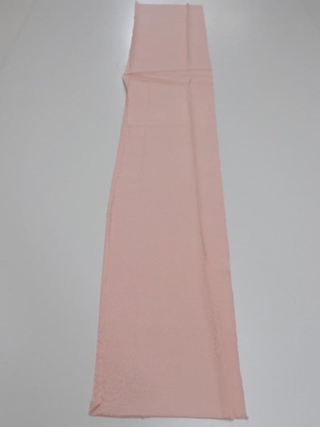 Photo5: 2P06z40  Japanese Kimono Silk  FABRIC  Pink 48.8x9.4 (5)
