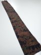 Photo5: 2R08z50  Japanese Kimono Crepe Silk  FABRIC Edo era Black 60.6x7.7 (5)