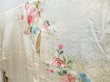 Photo2: 4003T08z910 Vintage Japanese Kimono Silk FURISODE Chrysanthemum Off-white (2)