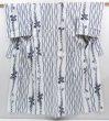 Photo1: 4019T01z480 Vintage Japanese Kimono Cotton YUKATA Wisteria Off-white (1)