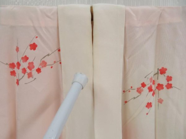 Photo6: 4023T04z480  Japanese Kimono Silk JUBAN Plum blossom Pink (6)