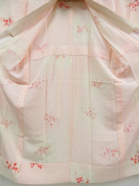 Photo8: 4023T04z480  Japanese Kimono Silk JUBAN Plum blossom Pink (8)