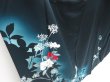 Photo3: 4107T10z950  Japanese Kimono Silk TSUKESAGE Flowers Dark navy (3)