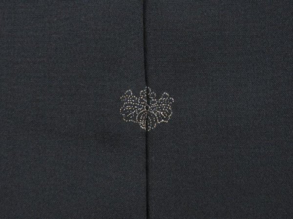 Photo5: 4117T02z550 Vintage Japanese Kimono Silk HAORI Wave Black (5)