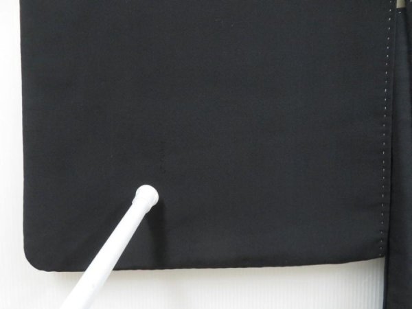 Photo6: 4117T02z550 Vintage Japanese Kimono Silk HAORI Wave Black (6)