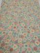 Photo1: 2i01z50  Japanese Kimono Silk  FABRIC Chrysanthemum Off-white 40.9x14.6 (1)