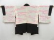 Photo6: 4124T06z500 Vintage Japanese Kimono Silk HAORI Katawaguruma  Black (6)