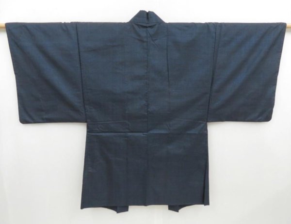 Photo6: 4124T08z480 Vintage Japanese Kimono Silk Men's OSHIMA HAORI Shishi (6)