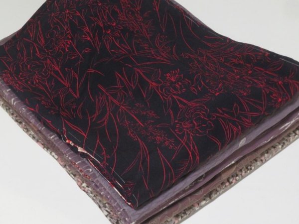 Photo1: 0531HB02z27  Japanese Kimono Silk HAORI 5pcs FREE SHIPPING (1)