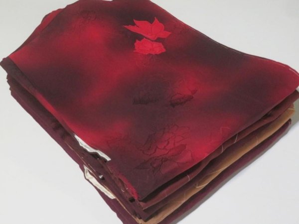 Photo1: 0531HB03z28  Japanese Kimono Silk HAORI 5pcs FREE SHIPPING (1)
