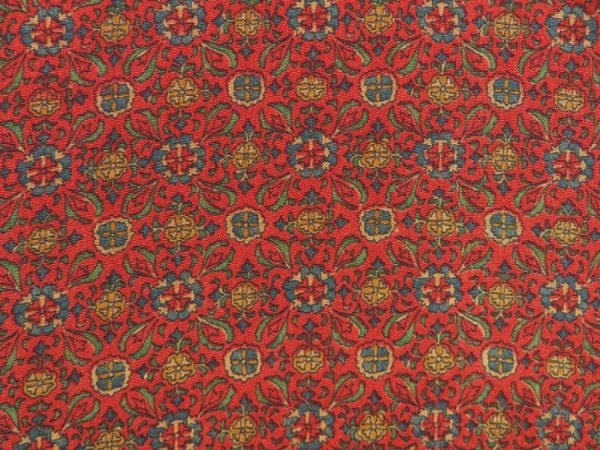 Photo4: 4207T02z470 Vintage Japanese Kimono Silk HAORI Flower Red-Brown (4)