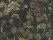 Photo3: 4215T10z720 Vintage Japanese Kimono Silk HAORI Flowers Black (3)