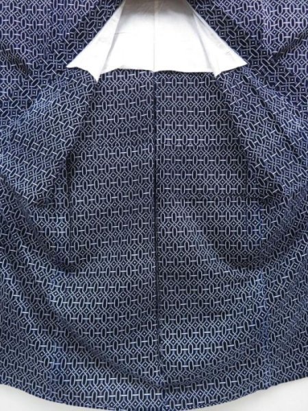 Photo2: 4226T02z560 Vintage Japanese Kimono Cotton Men's  YUKATA Dark navy (2)
