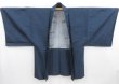 Photo4: 4227T07z600 Vintage Japanese Kimono Silk Men's HAORI Daimyogyoretsu Blue-Gray (4)