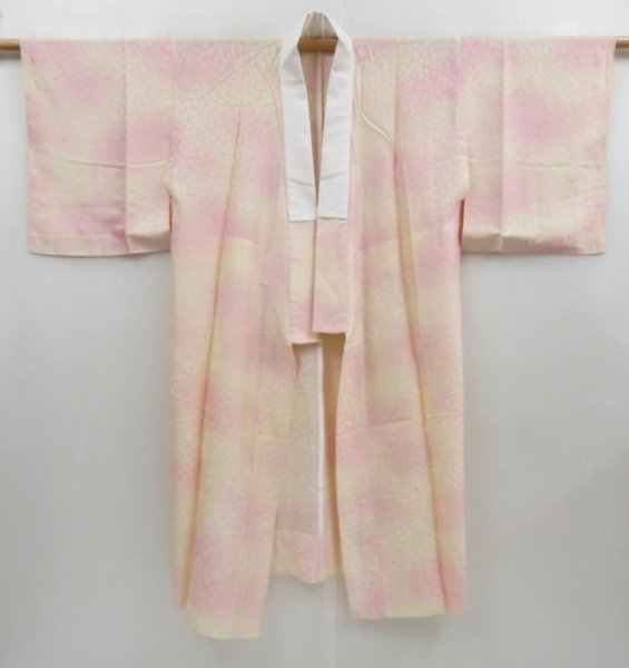Photo5: 4228T08z450  Japanese Kimono Silk JUBAN Sakura Light pink (5)