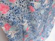 Photo3: 4301T01z970 Vintage Japanese Kimono Synthetic KOMON Flowers Hyacinth blue (3)