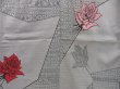 Photo3: 4301T16z870 Vintage Japanese Kimono Silk KOMON Rose Gray (3)