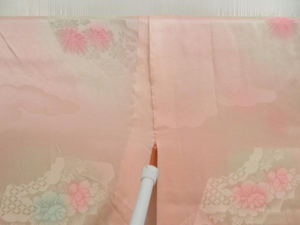 Photo6: 4303T05z540  Japanese Kimono Silk Rinzu FURISODE JUBAN Jigami Pink (6)