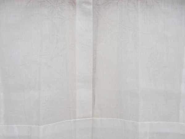 Photo3: 4303T09z310  Japanese Kimono Synthetic See through JUBAN Flower Off-white (3)