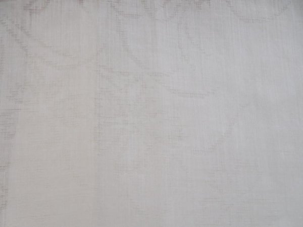 Photo4: 4303T09z310  Japanese Kimono Synthetic See through JUBAN Flower Off-white (4)