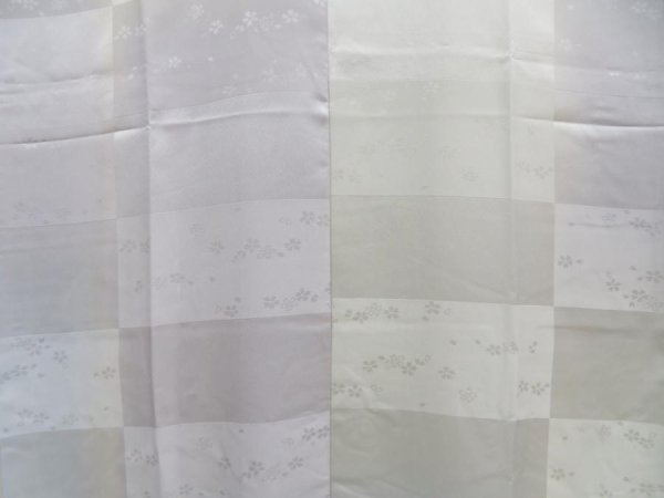 Photo3: 4306T01z570  Japanese Kimono Silk JUBAN Sakura Dull light blue (3)