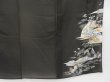 Photo7: 4306T04z330 Vintage Japanese Kimono Silk RO TOMESODE Folding fan Black (7)