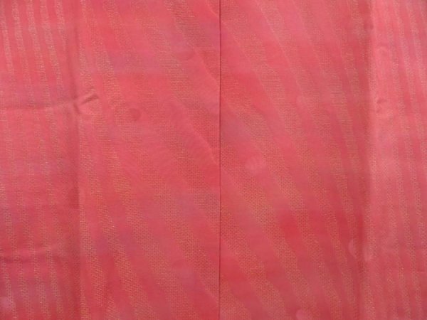 Photo3: 4307T08z610  Japanese Kimono Silk HAORI COAT Coral pink (3)