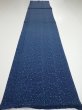 Photo5: 2Z05z90  Japanese Kimono Silk  FABRIC Chrysanthemum Indigo 66.1x14.4 (5)