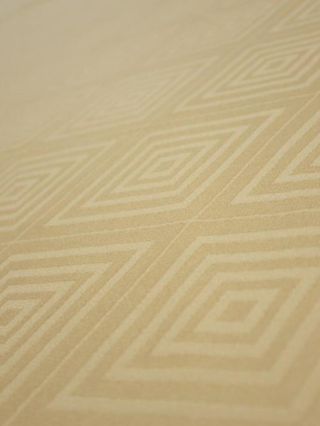 Photo4: 2Z04z80  Japanese Kimono Silk  FABRIC  Light yellow 63.0x14.4 (4)