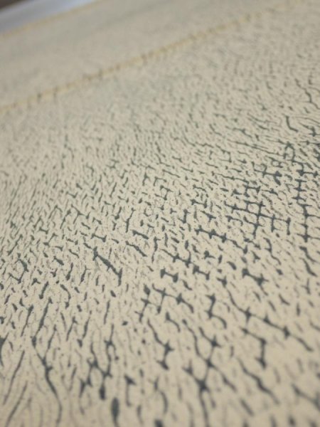 Photo4: 2J01z70  Japanese Kimono Silk  FABRIC Shibori Light cream 41.7x14.4 (4)