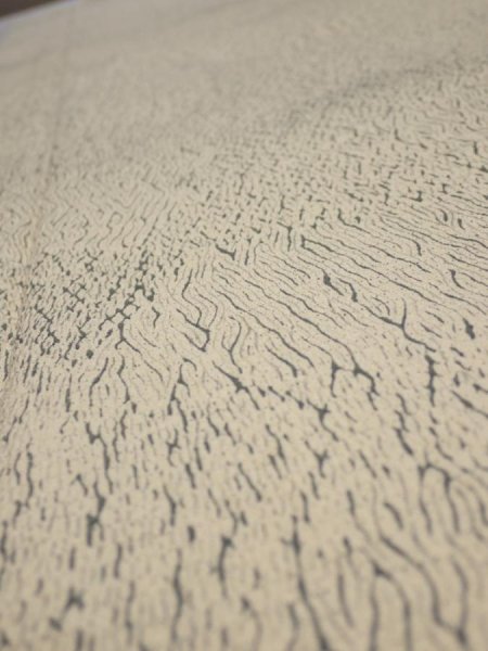 Photo4: 2J04z100  Japanese Kimono Silk  FABRIC Shibori Light cream 65.4x14.2 (4)