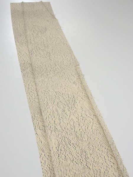 Photo3: 2J07z50  Japanese Kimono Silk  FABRIC Shibori Light cream 59.8x7.5 (3)