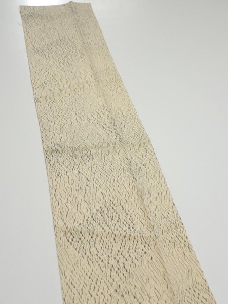 Photo3: 2J10z30  Japanese Kimono Silk  FABRIC Shibori Light cream 39.4x6.7 (3)
