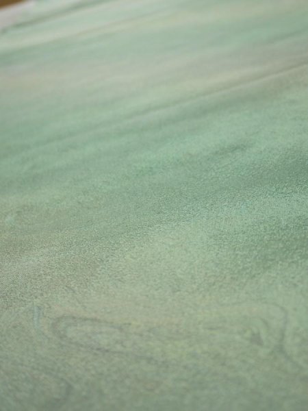 Photo4: 2J03z90  Japanese Kimono Silk  FABRIC Suminagashi Soft green 68.5x14.2 (4)