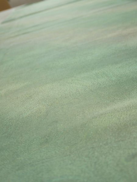 Photo4: 2J04z  Japanese Kimono Silk  FABRIC Suminagashi Soft green (4)