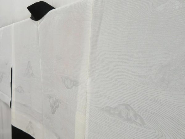 Photo7: 4323T04z590 Vintage Japanese Kimono Silk HAORI Karesansui Black (7)