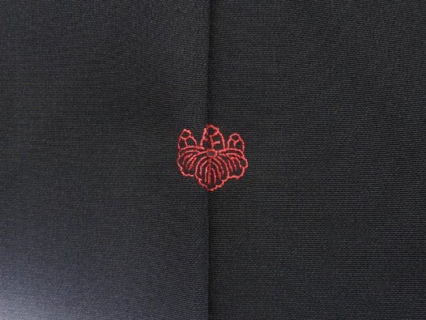 Photo5: 4323T08z610 Vintage Japanese Kimono Silk HAORI Hydrangea Black (5)