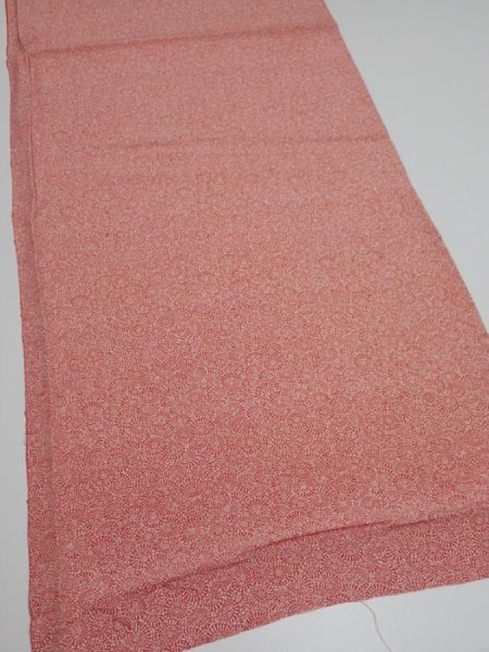 Photo3: 2K01z50  Japanese Kimono Silk  FABRIC Umbrella Dark coral 44.1x14.6 (3)