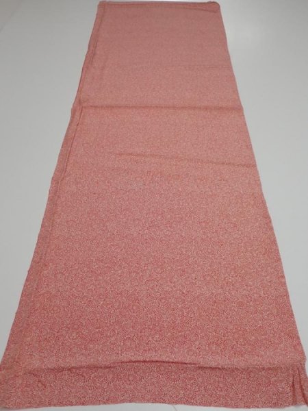 Photo5: 2K01z50  Japanese Kimono Silk  FABRIC Umbrella Dark coral 44.1x14.6 (5)