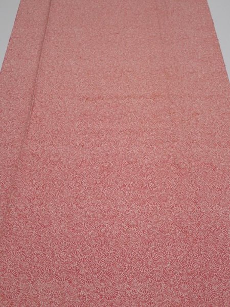 Photo2: 2K03z80  Japanese Kimono Silk  FABRIC Umbrella Dark coral 67.7x14.6 (2)