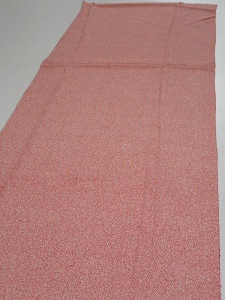 Photo4: 2K03z80  Japanese Kimono Silk  FABRIC Umbrella Dark coral 67.7x14.6 (4)