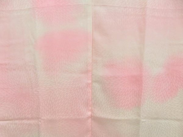 Photo3: 4331T04z690 Vintage Japanese Kimono Silk JUBAN Chrysanthemum Pink (3)
