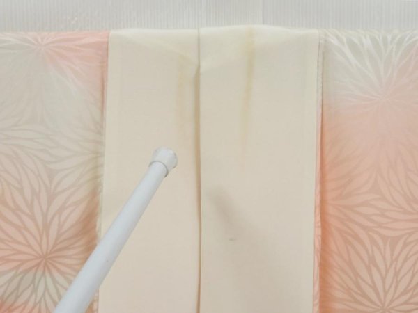 Photo7: 4331T07z660  Japanese Kimono Silk JUBAN Chrysanthemum Pink (7)