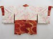 Photo6: 4401T11z560 Vintage Japanese Kimono Silk HAORI  Red-Brown (6)
